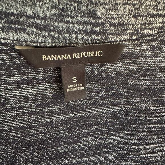 NEW Banana Republic Navy Blue Space Dye Cardigan Sweater Grandma Pockets Preppy - Picture 3 of 7
